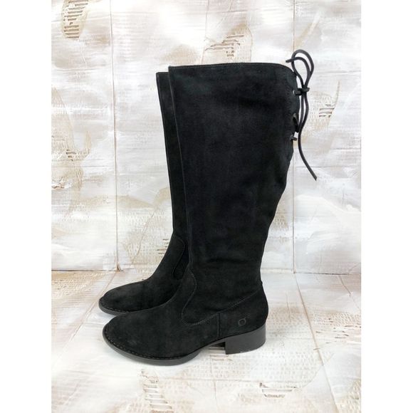born black suede boots